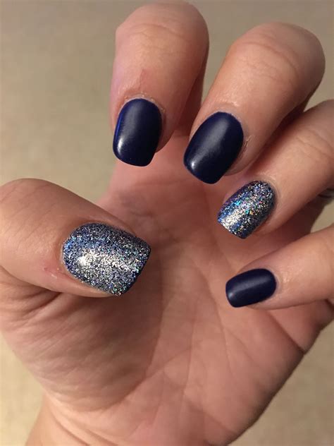 navy nails with glitter|navy nail designs.